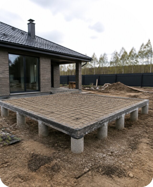 Фундамент для террасы под ключ в Киселёвске от 6683 р. | РадиДОМА-Кис